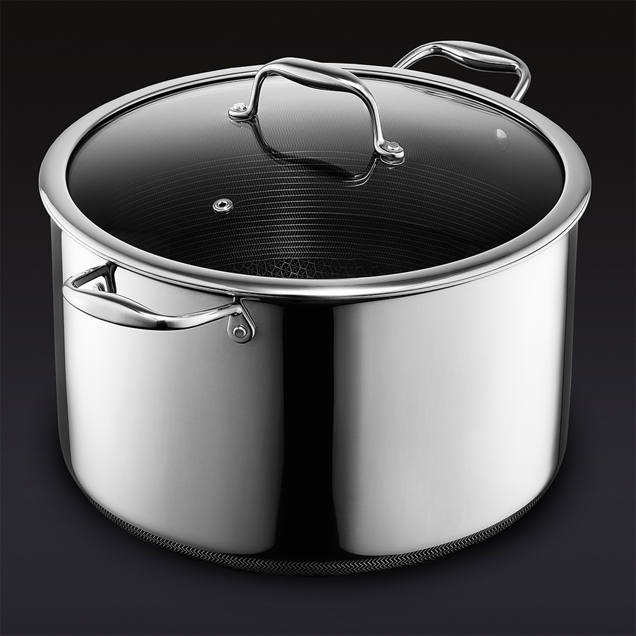 Hybrid Stock Pot with Lid, 12-Qt - HexClad