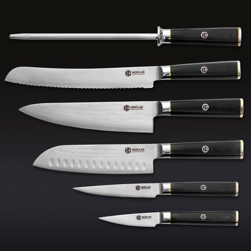 Master Series Damascus Steel Knife Set, 6-pc - HexClad