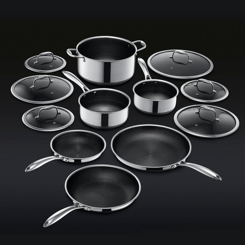 Hybrid Pots & Pans Set, 12-pc - HexClad