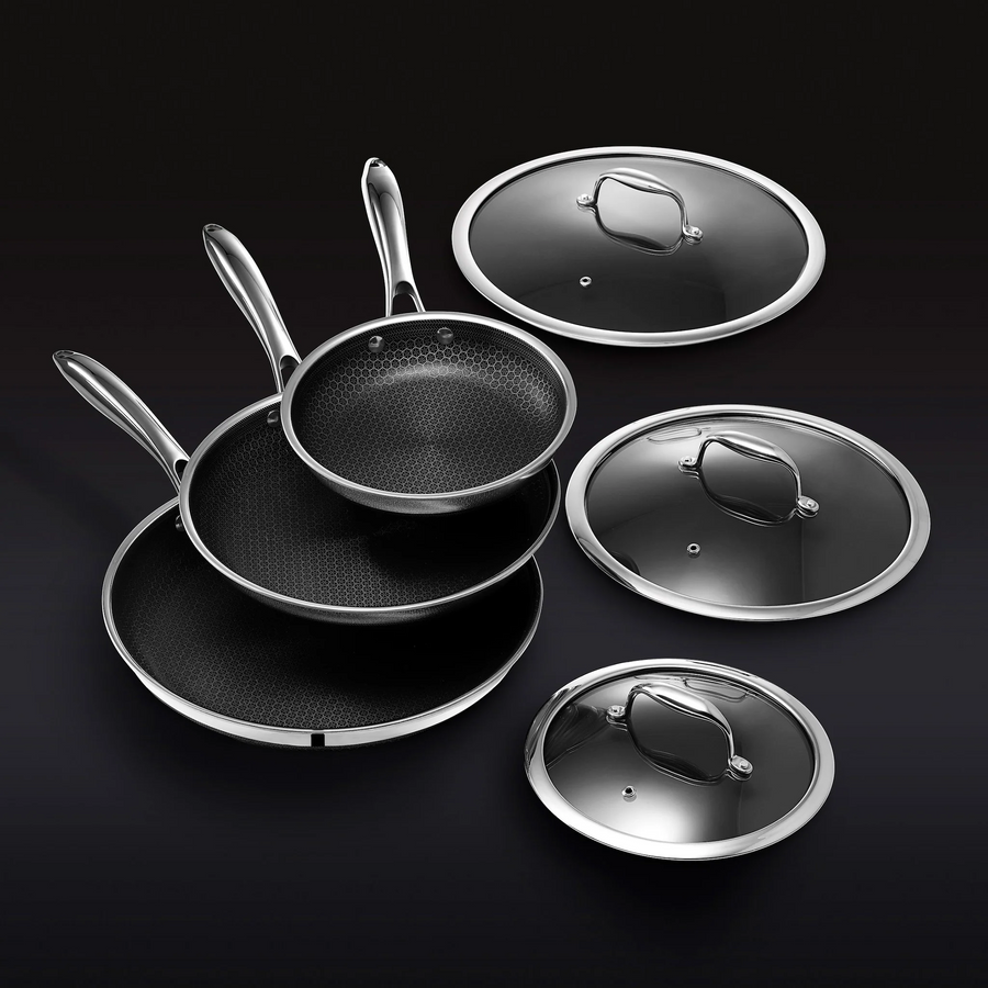 Hybrid Fry Pan Set with Lids, 6pc C5